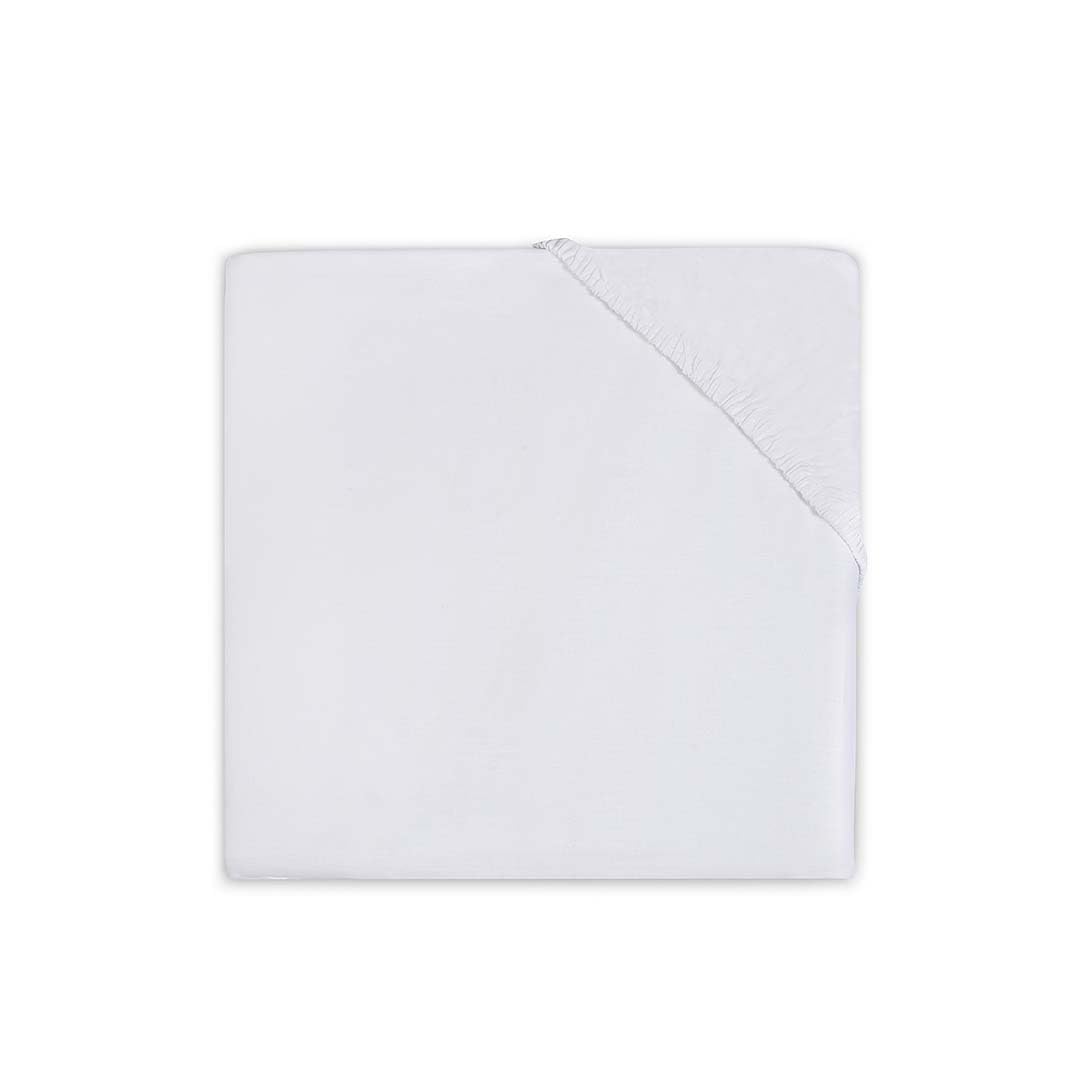 Jollein Molton Bed Fitted Sheet, 90 cm Length x 40 cm Width, White