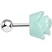 Body Candy Stainless Steel Mint Green Courtship Rose Tragus Cartilage Earring 16 Gauge 1/4