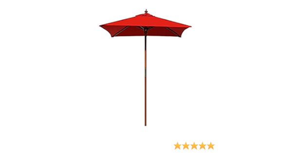 Amazon Com Above All Advertising Best 4 Feet Brolliz Square Wood Market Umbrella Outdoor Garden Patio Umbrella Red Garden Outdoor