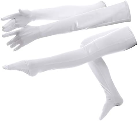 Gaoin Shiny Metallic Spandex Zentai Gloves and Stockings Costume Bodysuits