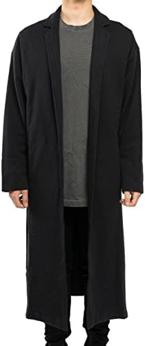Entity Men's Cotton Kimono Coat, Large, Black