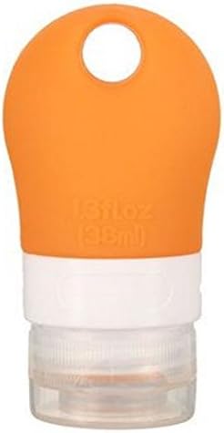 38ml Silicon Empty Refillable Bottles Travel Portable Lotion Bath Cream Shampoo Container Neat Soft by Micro Shops (Orange)