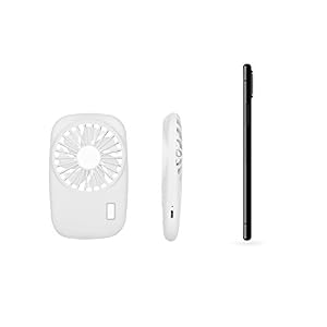 Image of Unee1 Portable Mini Fan Handheld Necklace Personal Fan Battery Operated Rechargeable for Outdoor Travel Home Office (White)