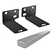 Lenink Wall Mount Bracket, Sound Bar Wall Mount Compatible with Bose WB-300 Sound Touch 300 Soundbar 500 and 700 Speaker (1 Pair, Black)