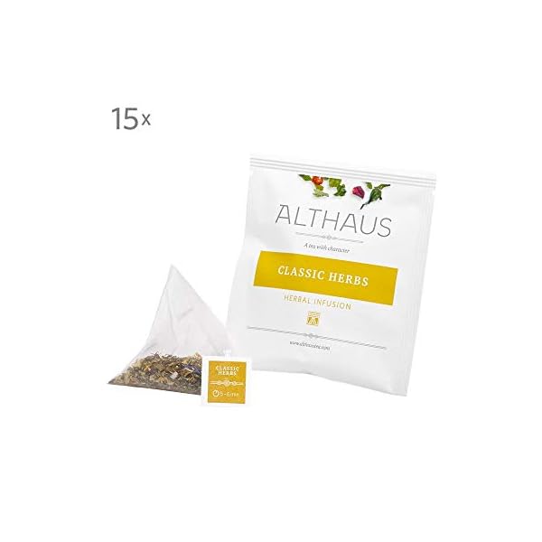 Althaus Tee CLASSIC HERBS ⋅ Kräutertee im Pyramidenbeutel PYRA PACK ⋅ Naturbelassener Kräutertee aus klassischen… – Bild 3
