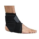 My Pro Supports Ankle Foot Support Neoprene Elastic Adjustable Pain Injury Relief (Small / Medium, Black)