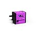 Travel Adapter and Charger by VLG - USB Charging Ports - Super Fast Charging - All International Standard Cell Phone/Desktop/Laptop/Touch Screen Tablet/Computer/GPS Chargers (Violet)