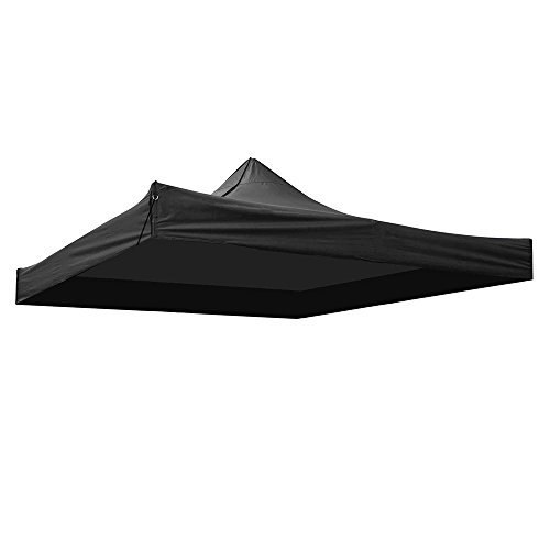 Instahibit 10x10ft Pop Up Top Replacement Instant Canopy Patio Pavilion Gazebo Sunshade Tent Oxford Cover Outdoor Black