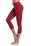 Sunnyhu Women's Power Flex Yoga Pants Compression Capris Workout Running Leggings