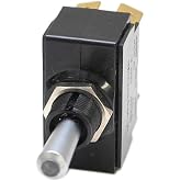 Carling Momentary Boat Toggle Switch | 18 Volt Amber 5 Spade