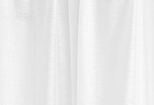 Warm Home Designs XXL 54" (Width) x 288" (Length) Sheer Bright White Window Scarf (Rare 24 Feet Long Size). All Valance Scarves are Great for Any Window, Bed, Wall or Other DIY Project. K White 288"