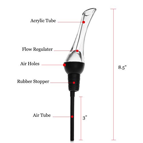 BeRicham Wine Aerator Pourer - Premium Wine Pourer Decanter for Aerating Wine Instantly Perfect Gift for Wine Lovers/Wine Accessories, FDA Approved, Gift Box Included