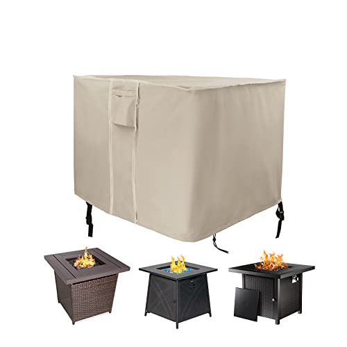 Saking Fire Pit Cover,28 Inch Square Firepit Covers Gas Fireplace Fire