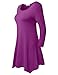 BELAROI Plus Size Tops for Women Fall Tunic Tops to Wear with Leggings 3/4 Sleeve Casual Swing Loose T Shirts Blouse(3X, Fushia)
