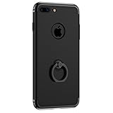 iPhone 7 Plus Case , Vinve [Vibrance Series] 3 in 1 Slim Hard Protective Slider Case Ring Phone Stand Cover for Apple iPhone 7 Plus (Charm Black)