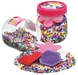 Hama Beads and Pegboards Tub 4000 Beads 3 Pegboards Arts and Crafts Set Pink view 2