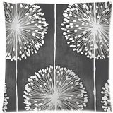 Square Throw Pillow Case Decorative Cushion Cover Zippered Pillowcase With Grey and White Art Dandelion Pattern 18 X 18 Inch(Twin Sides)