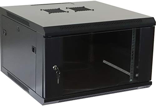 6U Professional Wall Mount Network Server Cabinet Enclosure 19-Inch Server Network Rack Black (Fully Assembled) - Thumbnail 7