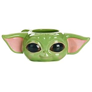 Paladone PP7342MAN,The Mandalorian Child Grogu Baby Yoda Mok – Officieel gelicentieerde Star Wars Merchandise,Groen