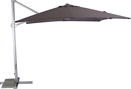 Primaster Ampelschirm Cadiz anthrazit 300 x 300 cm Sonnenschirm Gartenschirm – Bild 3