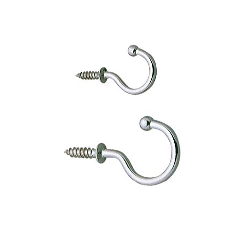 Yacht Steel Edelstahl Schraub-Haken mit Beffe, 41mm, Edelstahl / A2