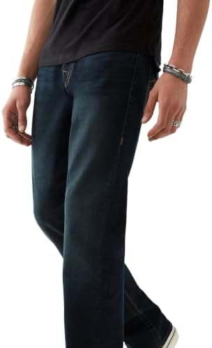 True Religion Men's Ricky Super T Straight Leg Denim Jeans for Men