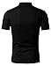 IDARBI Men's Slim Fit Casual Short Sleeve Mandarin Collar Button Henley T-Shirt
