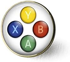 Video Game Controller Tack or Lapel Pin - Men's - Father's Day Brooch,Video Game Controller Tack or Lapel Pin - Men's - Father's Day Brooch Yellow