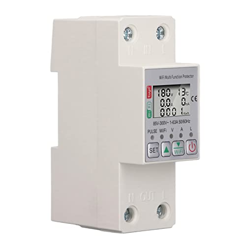Inalámbrico 63A WiFi Smart Power, Interruptor de Disyuntor Inteligente WiFi Interruptor de Medidor de Potencia Inteligente WiFi Interruptor de Medidor con Medición y Disyuntor