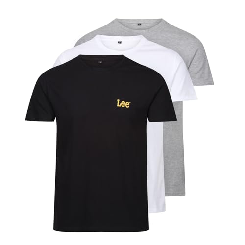 Herren Larkin Herren-T-Shirt, Schwarz/Graumeliert/Weiß, M EU