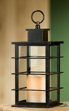 Amazon.de: GILDE Deko LED-Laterne/Kerze schwarz Höhe 35cm