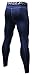 SILKWORLD Mens 3/4 Compression Tights Leggings Active Base Layer Pants for Workouts Jogging Sports, Blue， US X-Large