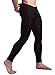 WUAMBO Men's Mesh Long Johns Slim Sexy Legging Tights Black XL (Waist:32