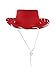 Nicky Bigs Novelties Kids 1950's Cowboy Hat Wide Brim- Toddler Cowgirl Hats - Birthday Halloween Dress Up Costume, Red, One Size