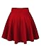 MBJ WB669 Womens Basic Versatile Strechy Flare Skater Skirt M RED