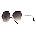 SA106 Mirrored Lens Octagon Oversize Designer Fashion Sunglasses Gold Purple