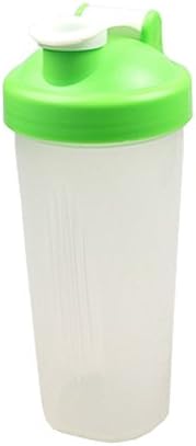 Protein Powder Milkshake Bottle, Classical Sport Shaker Bottle, Non-slip Strip, Leak Proof and Classical Loop Top Design, BPA Free Plastic, 24 OZ/700 ML, Green,
