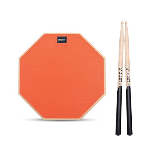 LOLUNUT 12 Inch Silent Drum Pad, Dumb Drum Beginner Rubber Practice Pad