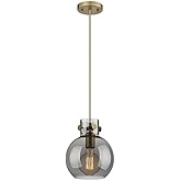 Innovations Lighting Newton Sphere - 1 Light Pendant in Industrial Style-9.13 Inches Tall and 8 Inches Wide-Brushed Brass Fin