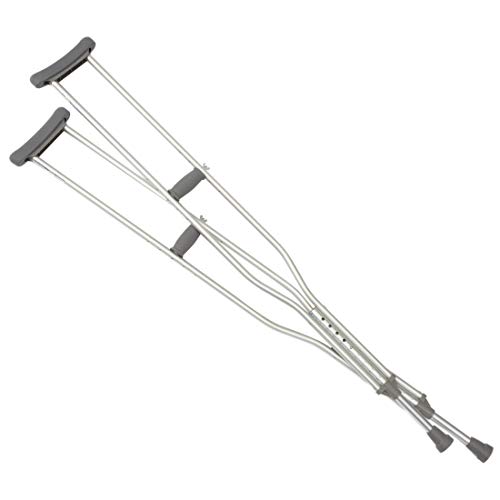 Cardinal Health CA901TL Push Button Adjustable Aluminum Axillary Tall Crutch, 7…