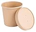 16 oz Pint Disposable Paper Food Storage Containers with Vented Lids, Pack of 25. Biodegradable, Compostable, Great for Soups, Ice Cream, ‘to Go’ Lunch, Hot & Cold Meals. Kraft Brown