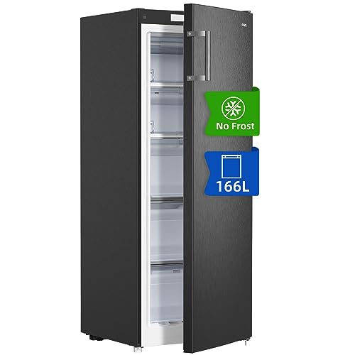 CHiQ Gefrierschrank No Frost 166 L, MultiAirflow, 4-Sterne-Gefrieren｜5 Schubladen + 1 obere Klappe, 144cm H | 209 kWh/Jahr, mit LED, Wechselbarer | Sc