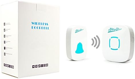 Newyond Wireless Doorbell Chime with 36 Chimes &amp; Adjustable Volume ( White-Blue 1)