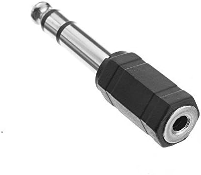 AKSHAJ 6.35mm (1/4 inch) Male Mono Plug to 3.5mm Female Stereo Audio Jack Adapter Coupler Converter Connecter Socket