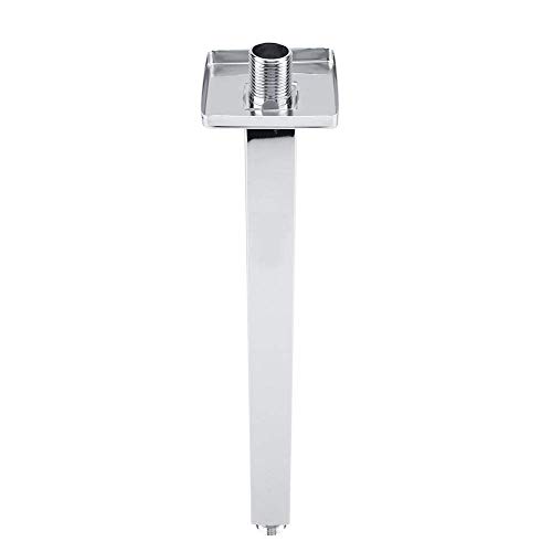 Shower Arm, Wall Mounted Square Stainless Steel Top Shower Arm Pipe Straight Shower Extension for Bathroom Ceiling Shower Head(40 cm/15.74 in)