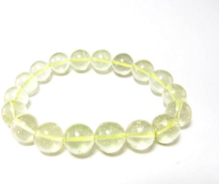 Libyan Gold Tektite Glass Bracelet From Libya - 7" - 10mm Round Beads