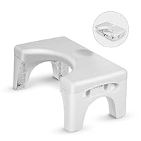 Folding Toilet Stool, Enow Multi-Function Foldable 7" Height Squatting Toilet Step Stool, Convenient and Compact Squatting Stool, Creative Non-Slip Toilet Seat Footstool, Fit for All Toilets