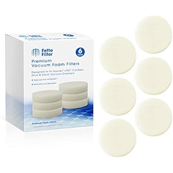Fette Filter - Vacuum Foam Filter Compatible with Hoover Linx Cordless Stick and Hand Vacuums. Compare to Part # 410044001. (6-Pack)