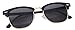FEISEDY Vintage Half Frame Sunglasses For Men Women Classic Brand Sun Glasses Light Black