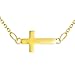Small Sideways Cross Necklace 925 Sterling Silver